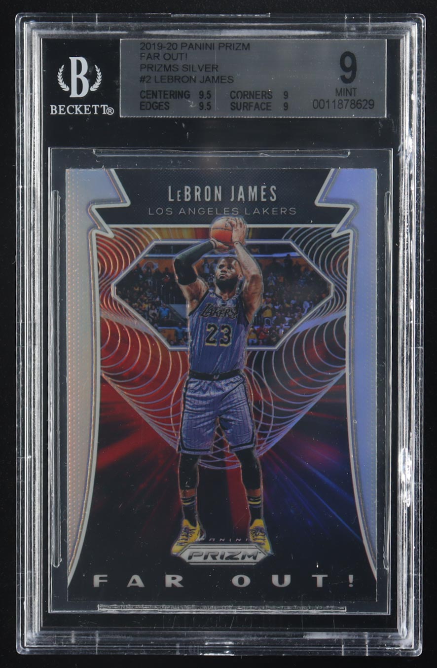 LeBron James 2019-20 Panini Prizm Far Out! Prizms Silver #2 (BGS 9) at PristineAuction.com LeBron James 2019-20 Panini Prizm Far Out! Prizms Silver #2 (BGS 9) at PristineAuction.com