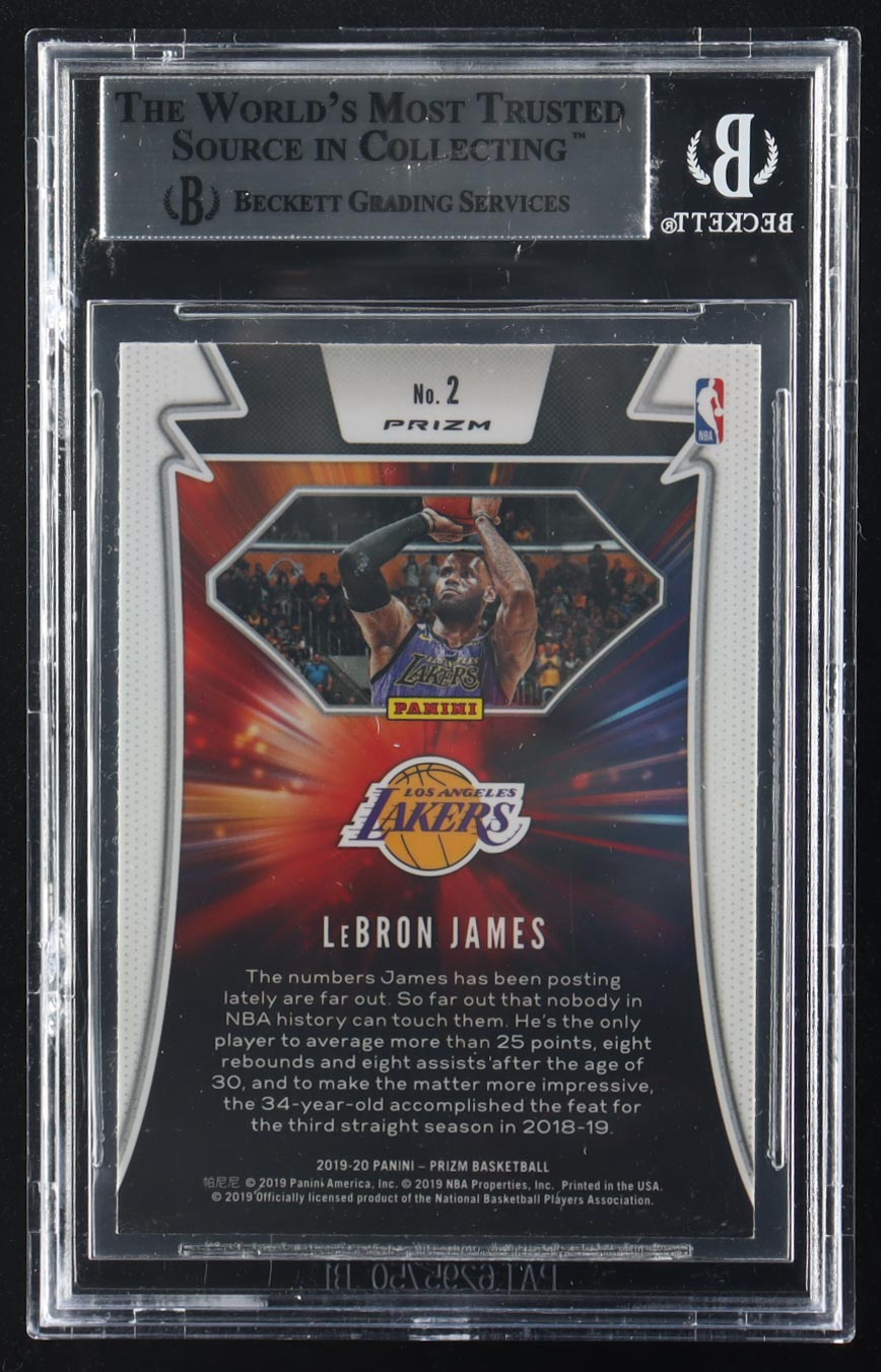 LeBron James 2019-20 Panini Prizm Far Out! Prizms Silver #2 (BGS 9) at PristineAuction.com LeBron James 2019-20 Panini Prizm Far Out! Prizms Silver #2 (BGS 9) at PristineAuction.com