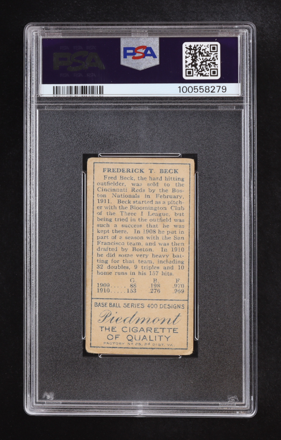 Fred Beck T205 Gold Border (PSA 1.5) at PristineAuction.com Fred Beck T205 Gold Border (PSA 1.5) at PristineAuction.com