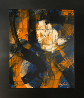 Mark Lewis Custom Framed Original Painting On Canvas #028-25 (Lewis) at PristineAuction.com
