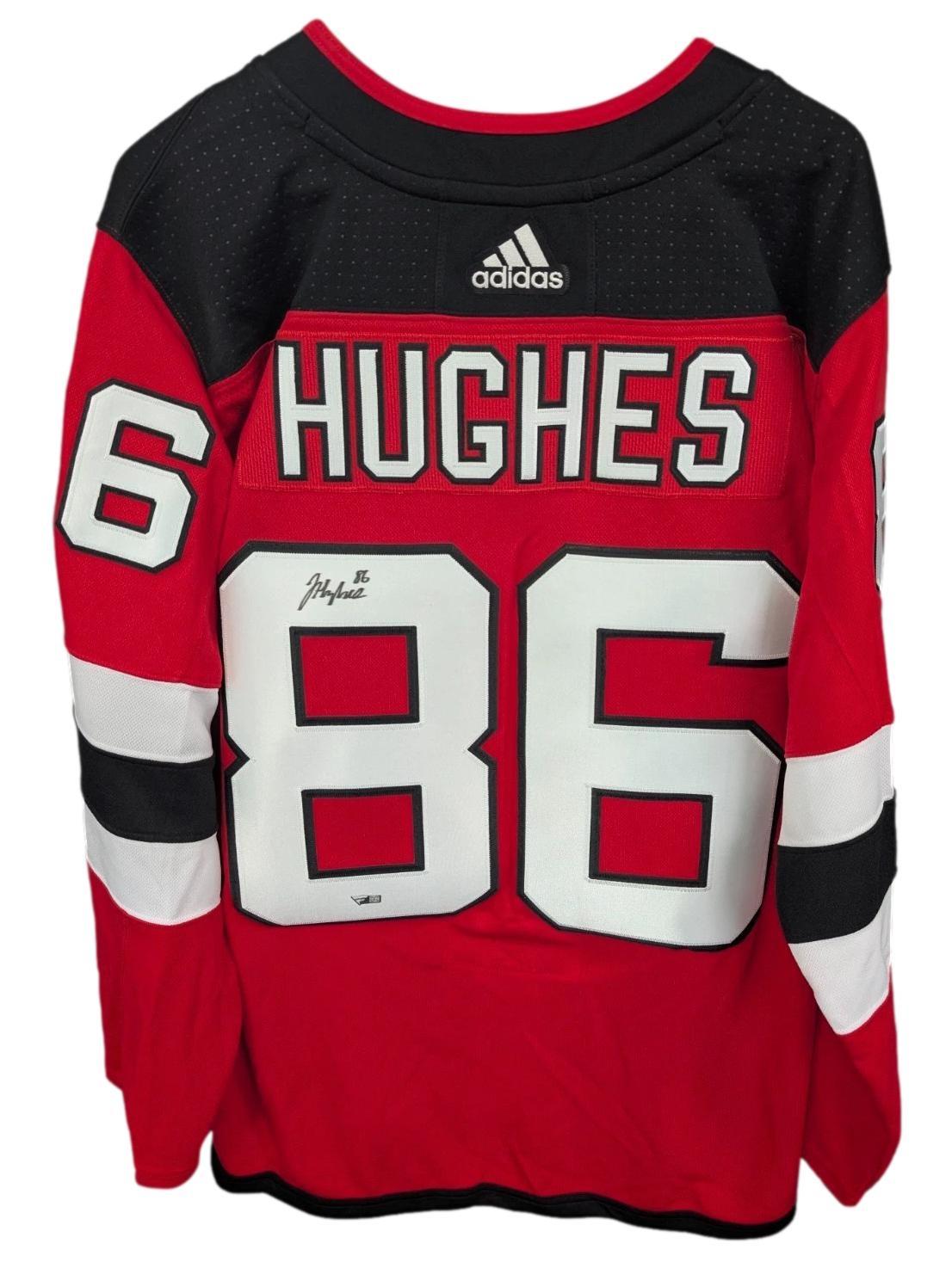 Jack Hughes Signed Devils Adidas Authentic Jersey (Fanatics) at PristineAuction.com Jack Hughes Signed Devils Adidas Authentic Jersey (Fanatics) at PristineAuction.com