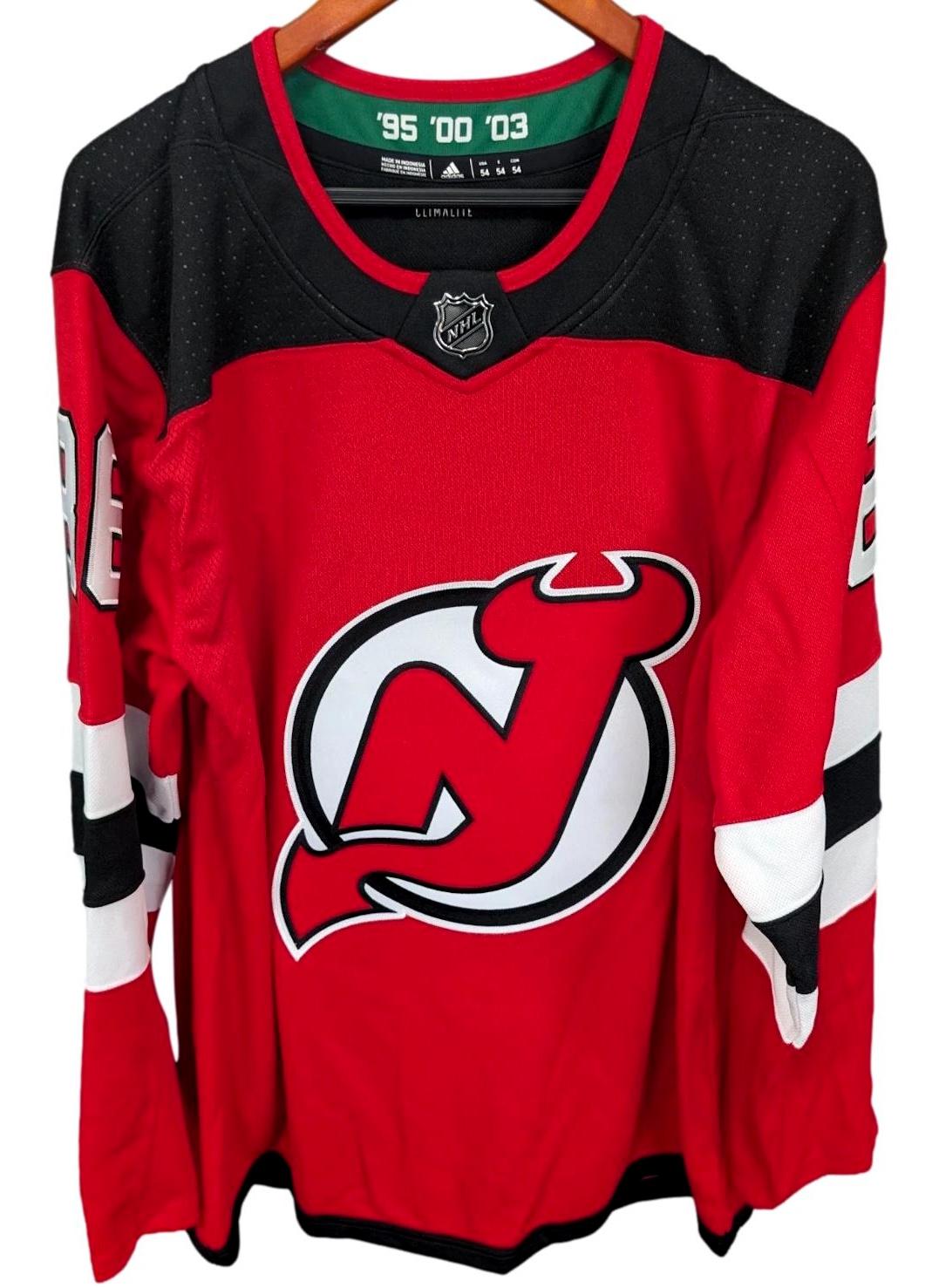 Jack Hughes Signed Devils Adidas Authentic Jersey (Fanatics) at PristineAuction.com Jack Hughes Signed Devils Adidas Authentic Jersey (Fanatics) at PristineAuction.com