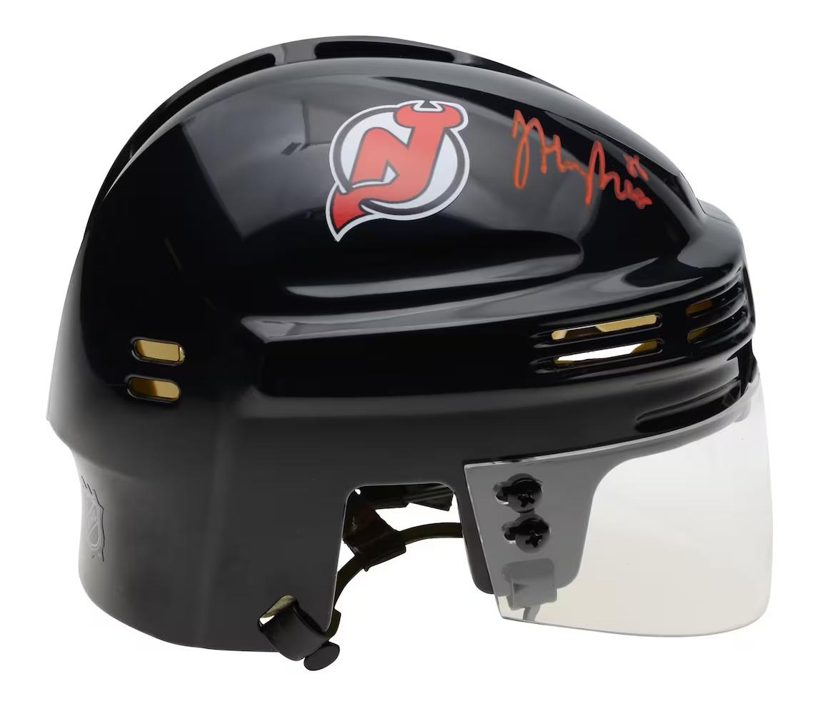 Jack Hughes Signed Devils Mini Helmet (Fanatics) at PristineAuction.com Jack Hughes Signed Devils Mini Helmet (Fanatics) at PristineAuction.com