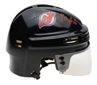 Jack Hughes Signed Devils Mini Helmet (Fanatics) at PristineAuction.com