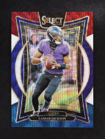 Lamar Jackson 2024 Select Panini Prizm Tri Color Concourse #35 #246/299 at PristineAuction.com