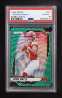Jayden Daniels 2024 Panini Prizm Green Wave #347 RC (PSA 10) at PristineAuction.com