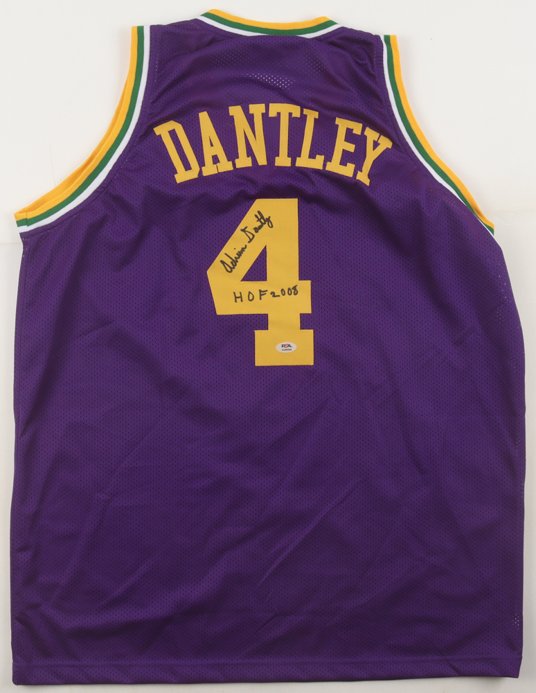 Adrian Dantley Signed Jersey Inscribed "HOF 2008" (PSA) at PristineAuction.com Adrian Dantley Signed Jersey Inscribed "HOF 2008" (PSA) at PristineAuction.com