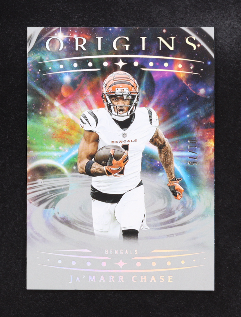 Ja'Marr Chase 2025 Panini Origins #99 #01/75 at PristineAuction.com Ja'Marr Chase 2025 Panini Origins #99 #01/75 at PristineAuction.com
