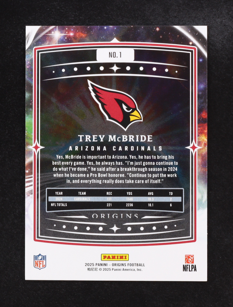 Trey McBride 2025 Panini Origins #1 #139/225 at PristineAuction.com Trey McBride 2025 Panini Origins #1 #139/225 at PristineAuction.com