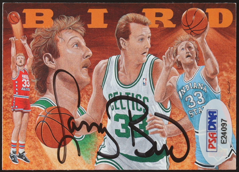 Larry Bird Signed 1992-93 Upper Deck Larry Bird Heroes #27 (PSA) at PristineAuction.com Larry Bird Signed 1992-93 Upper Deck Larry Bird Heroes #27 (PSA) at PristineAuction.com