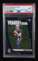 Drake Maye 2024 Donruss Optic Rookie Primary Colors Purple Stars #3 RC #6/25 (PSA 9) at PristineAuction.com