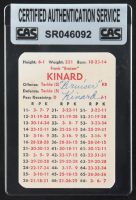 Bruiser Kinard Signed c. 1970s APBA Game Card (CAS) at PristineAuction.com