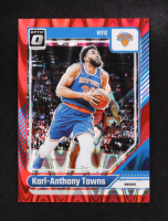 Karl-Anthony Towns 2024-25 Panini Donruss Optic Prizm Red Seismic #158 #048/149 at PristineAuction.com
