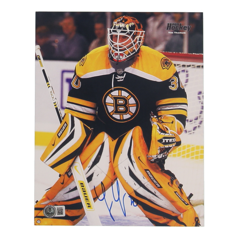 Tim Thomas Signed Bruins 8x10 Photo (Beckett) at PristineAuction.com Tim Thomas Signed Bruins 8x10 Photo (Beckett) at PristineAuction.com