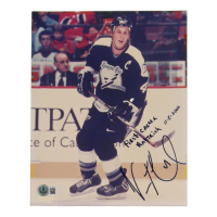 Vincent Lecavalier Signed Lightning 8x10 Photo Inscribed "First Career Hat Trick 11-8-2002" (Beckett) at PristineAuction.com