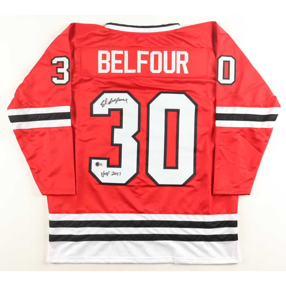 Ed Belfour Signed Jersey Inscribed "HOF 2011" (Beckett) at PristineAuction.com