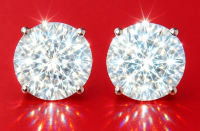 New 1.02 CTW Lab Grown Pair of Diamond Earrings D, VVS2 |  Hearts & Arrows Cut | Estimated Retail Value: $2,100 (UGL & IGI) at PristineAuction.com