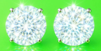 New 2.04 CTW Lab Grown Pair of Diamond Earrings D, VVS2 |  Estimated Retail Value: $3,500 (UGL & IGI) at PristineAuction.com