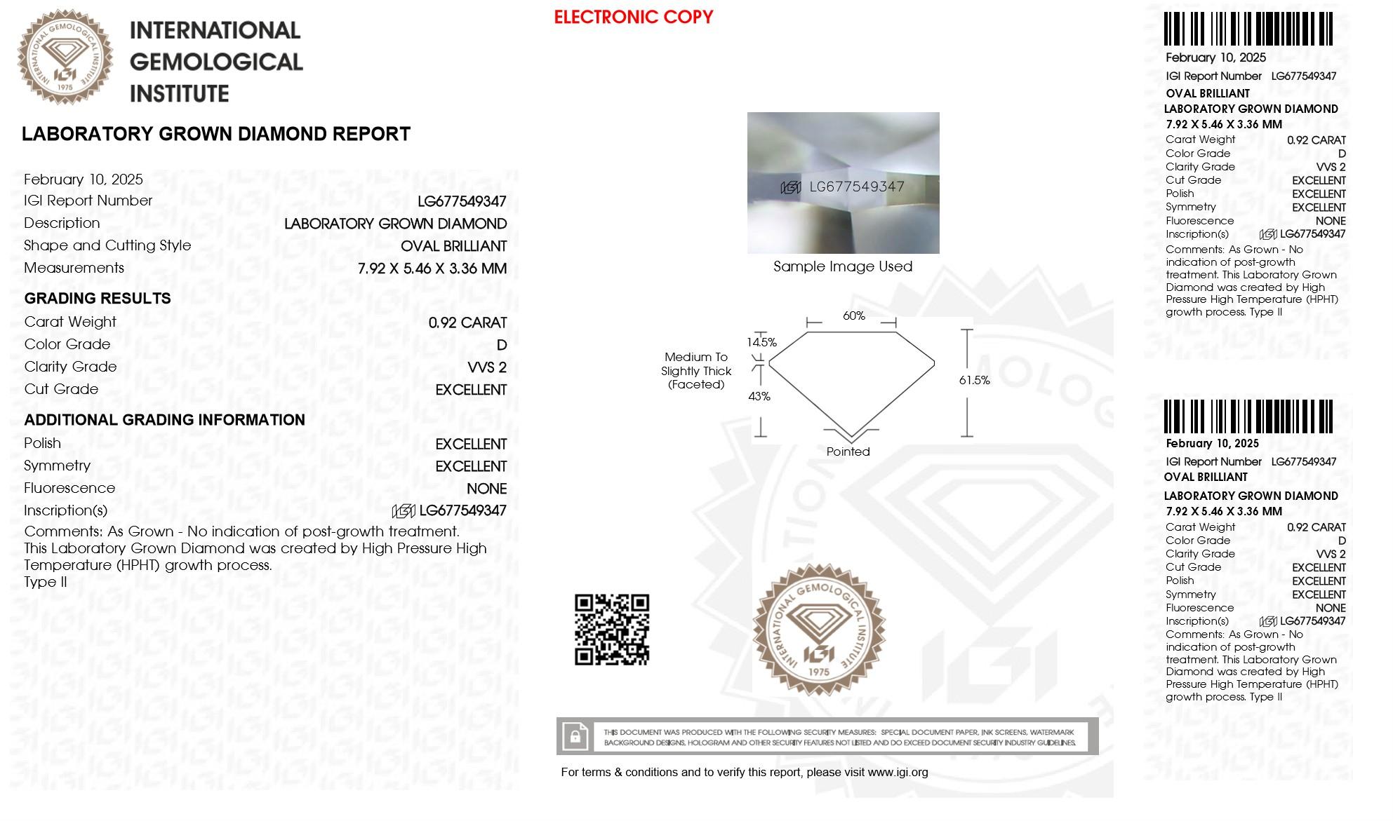 New 1.84 CTW Lab Grown Pair of Diamond Earrings D, VVS2 | Estimated Retail Value: $3,500 (UGL & IGI) at PristineAuction.com New 1.84 CTW Lab Grown Pair of Diamond Earrings D, VVS2 | Estimated Retail Value: $3,500 (UGL & IGI) at PristineAuction.com
