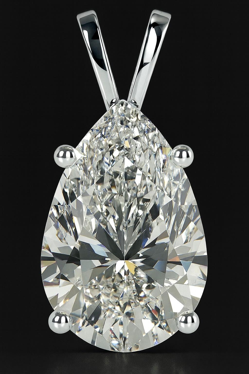 New 4.21 Carats Lab Grown Diamond Pendant G, VS2 | Estimated Retail Value: $7,500 (UGL & IGI) at PristineAuction.com New 4.21 Carats Lab Grown Diamond Pendant G, VS2 | Estimated Retail Value: $7,500 (UGL & IGI) at PristineAuction.com