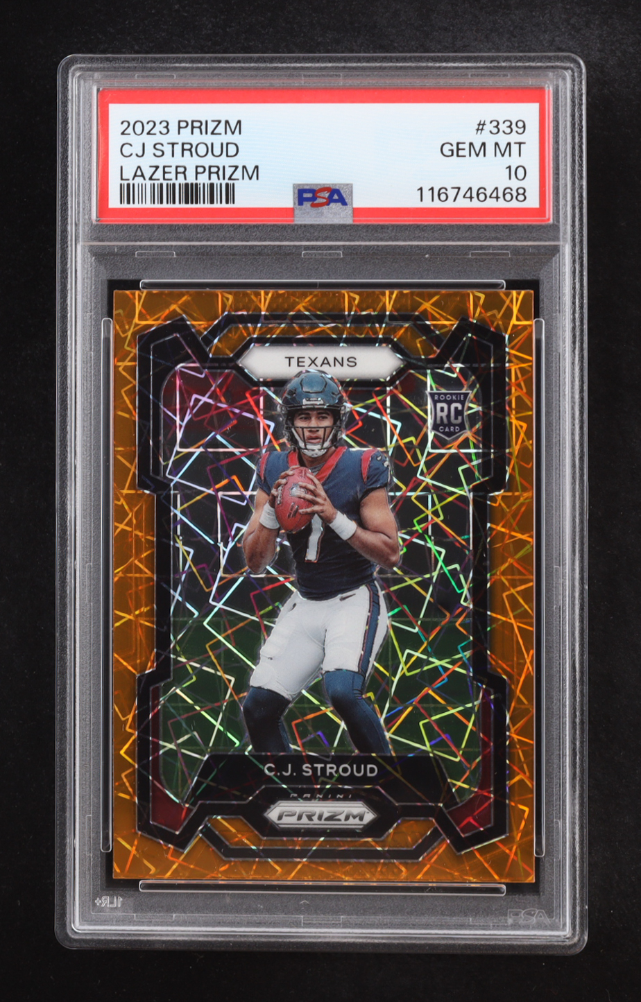 CJ Stroud 2023 Panini Prizm Prizms Lazer #339 RC (PSA 10) at PristineAuction.com CJ Stroud 2023 Panini Prizm Prizms Lazer #339 RC (PSA 10) at PristineAuction.com