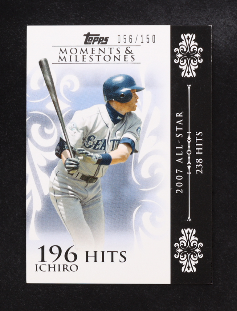 Ichiro Suzuki 2008 Topps Moments & Milestones #63 #056/150 at PristineAuction.com Ichiro Suzuki 2008 Topps Moments & Milestones #63 #056/150 at PristineAuction.com