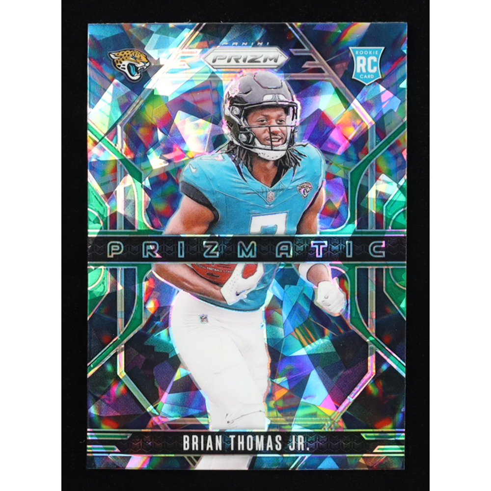 Brian Thomas Jr. 2024 Panini Prizm Prizmatic Prizms Green Ice #19 RC at PristineAuction.com