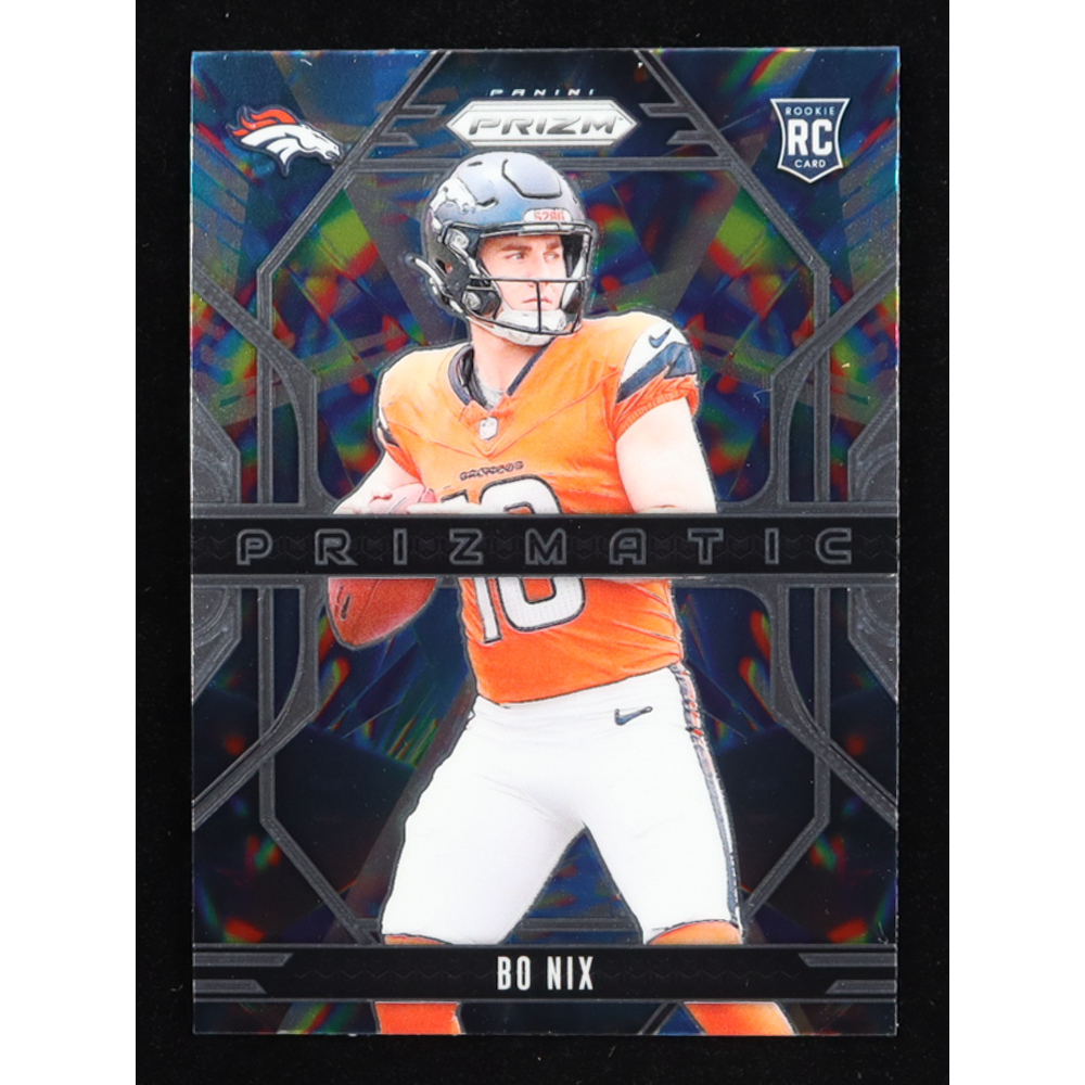 Bo Nix 2024 Panini Prizm Prizmatic #11 RC at PristineAuction.com