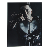 Jon Bernthal Signed "The Punisher" 11x14 Photo with Skull Logo Sketch (Beckett) at PristineAuction.com