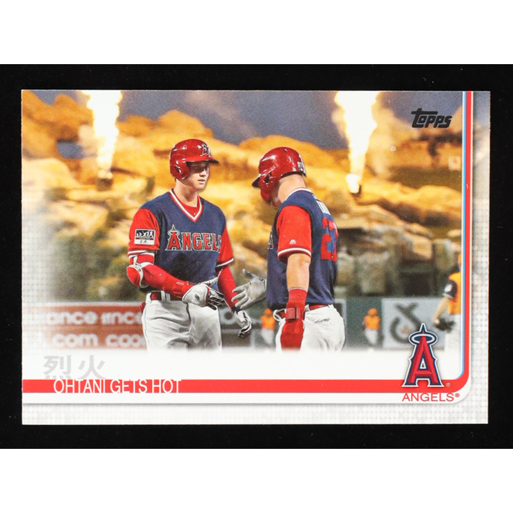 Shohei Ohtani / Mike Trout 2019 Topps #367 / Ohtani Gets Hot at PristineAuction.com Shohei Ohtani / Mike Trout 2019 Topps #367 / Ohtani Gets Hot at PristineAuction.com
