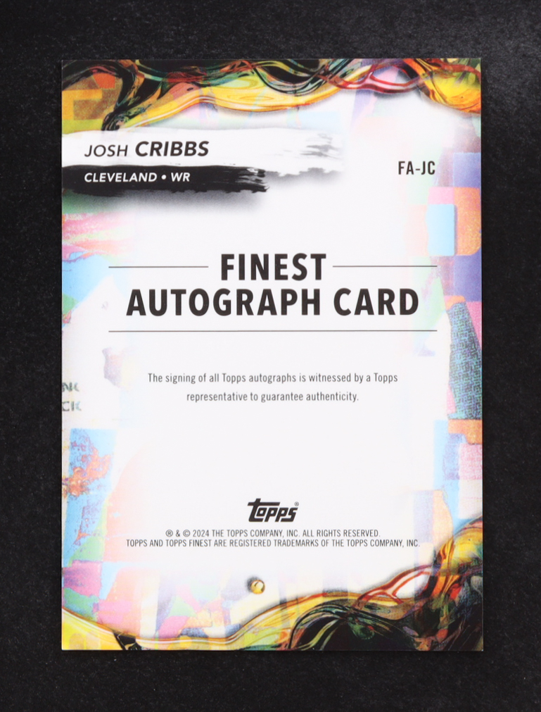 Josh Cribbs 2024 Topps Finest Autographs #FA-JC at PristineAuction.com Josh Cribbs 2024 Topps Finest Autographs #FA-JC at PristineAuction.com