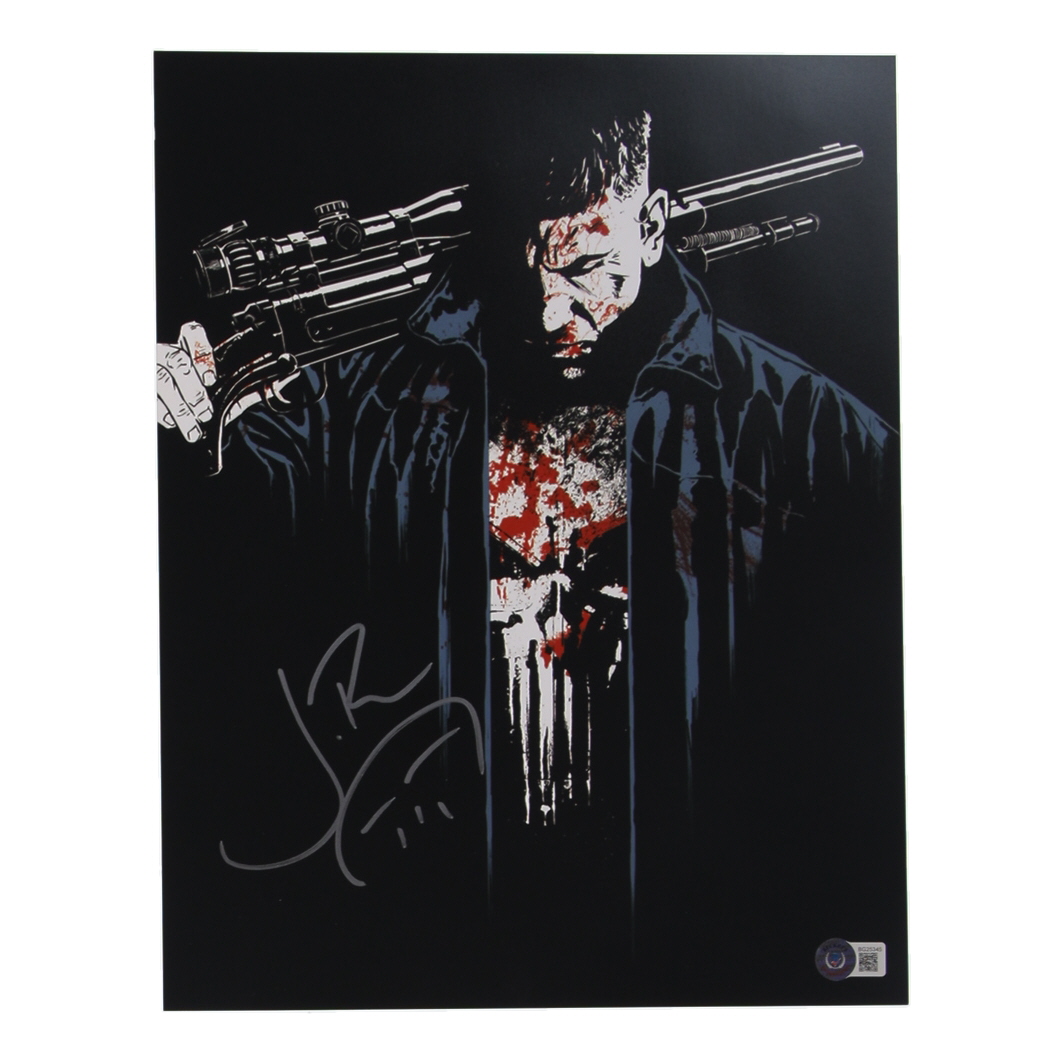 Jon Bernthal Signed "The Punisher" 11x14 Photo with Skull Logo Sketch (Beckett) at PristineAuction.com Jon Bernthal Signed "The Punisher" 11x14 Photo with Skull Logo Sketch (Beckett) at PristineAuction.com