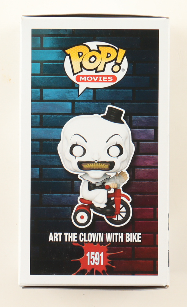 Damien Leone Signed "Terrifier" #1591 Art The Clown With Bike Funko Pop! Vinyl Figure (Beckett) at PristineAuction.com Damien Leone Signed "Terrifier" #1591 Art The Clown With Bike Funko Pop! Vinyl Figure (Beckett) at PristineAuction.com