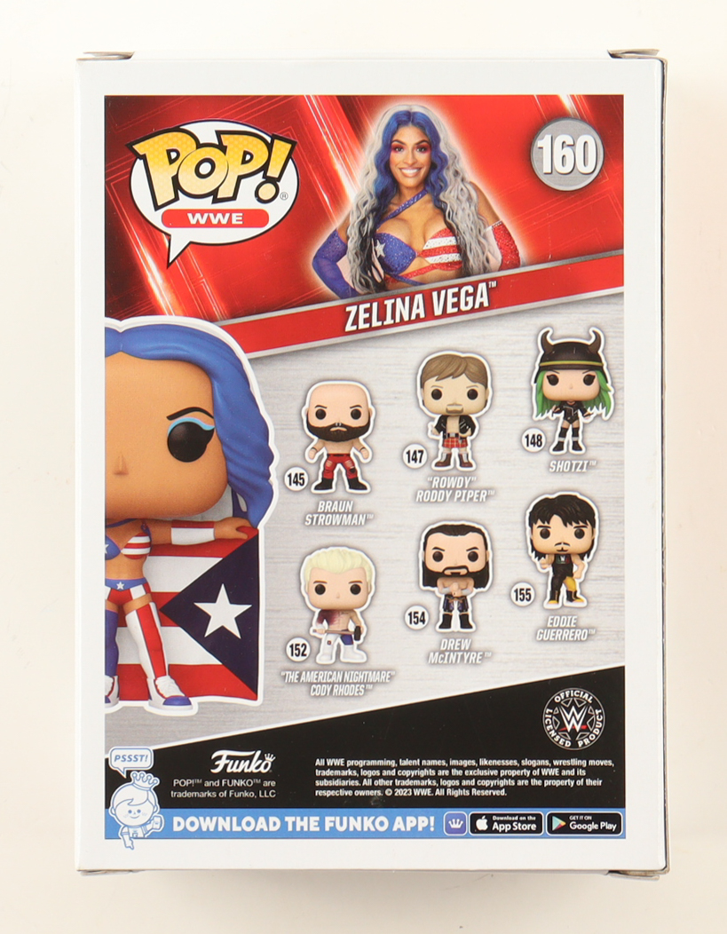 Zelina Vega Signed "WWE" #160 Funko Pop! Vinyl Figure (Beckett) at PristineAuction.com Zelina Vega Signed "WWE" #160 Funko Pop! Vinyl Figure (Beckett) at PristineAuction.com