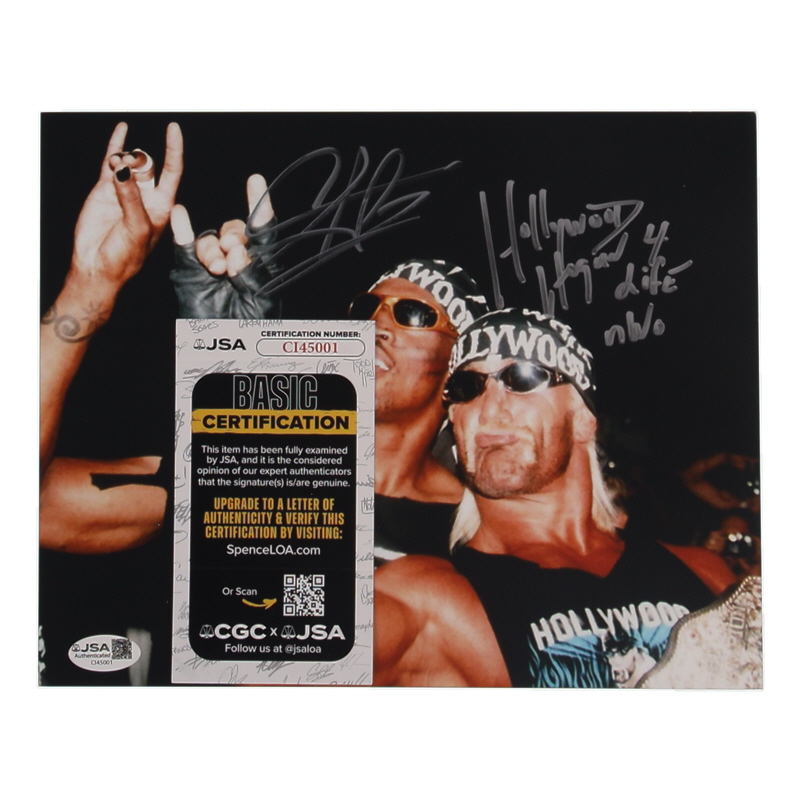 Dennis Rodman & Hulk Hogan Signed 8x10 Photo Inscribed "4 Life- NWO" (JSA) at PristineAuction.com Dennis Rodman & Hulk Hogan Signed 8x10 Photo Inscribed "4 Life- NWO" (JSA) at PristineAuction.com
