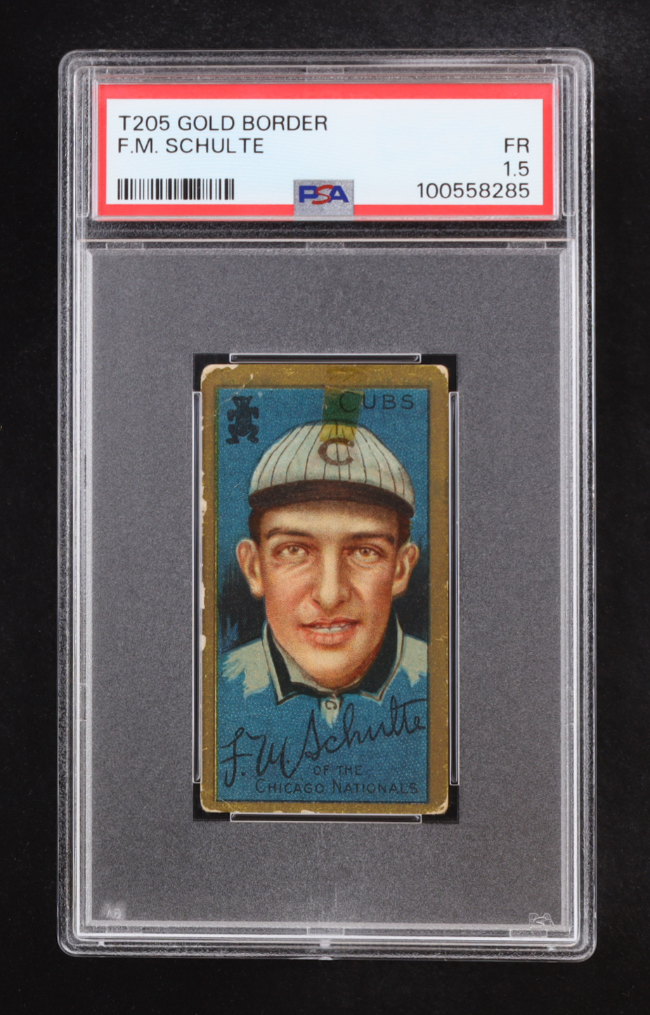 F. M. Schulte T205 Gold Border (PSA 1.5) at PristineAuction.com F. M. Schulte T205 Gold Border (PSA 1.5) at PristineAuction.com