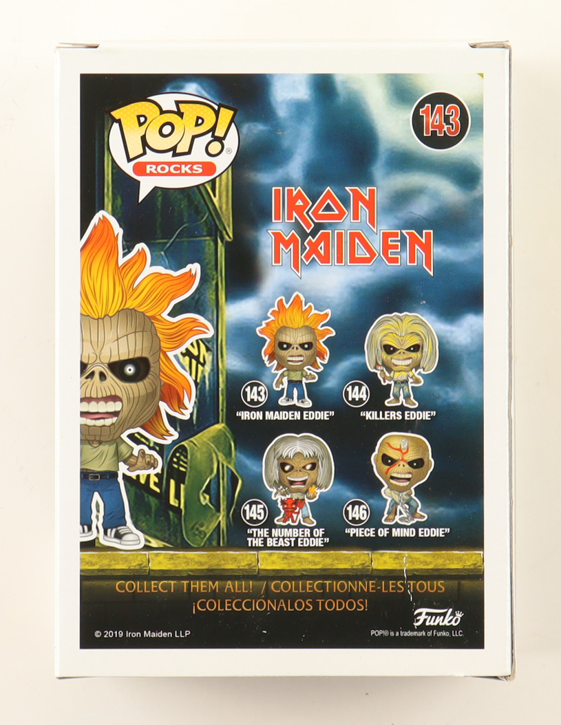 Nicko McBrain Signed "Iron Maiden" #143 "Iron Maiden Eddie" Funko Pop! Vinyl Figure (Beckett) at PristineAuction.com Nicko McBrain Signed "Iron Maiden" #143 "Iron Maiden Eddie" Funko Pop! Vinyl Figure (Beckett) at PristineAuction.com