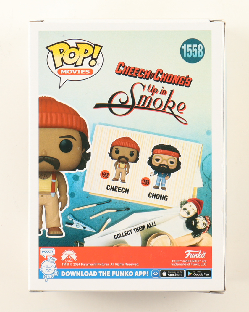 Cheech Marin Signed "Cheech & Chong's Up In Smoke" #1558 Cheech Funko Pop! Vinyl Figure (Beckett) at PristineAuction.com Cheech Marin Signed "Cheech & Chong's Up In Smoke" #1558 Cheech Funko Pop! Vinyl Figure (Beckett) at PristineAuction.com