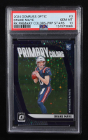 Drake Maye 2024 Donruss Optic Rookie Primary Colors Purple Stars #3 #10/25 RC (PSA 10) at PristineAuction.com