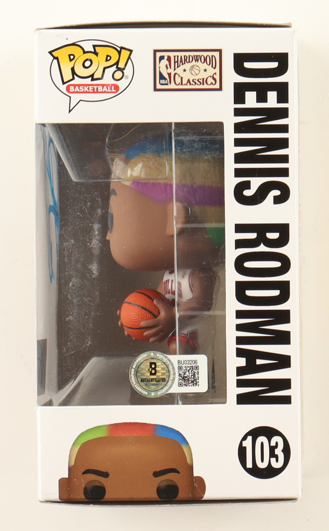 Dennis Rodman Signed "Bulls" #103 Funko Pop! Vinyl Figure (Beckett) at PristineAuction.com Dennis Rodman Signed "Bulls" #103 Funko Pop! Vinyl Figure (Beckett) at PristineAuction.com
