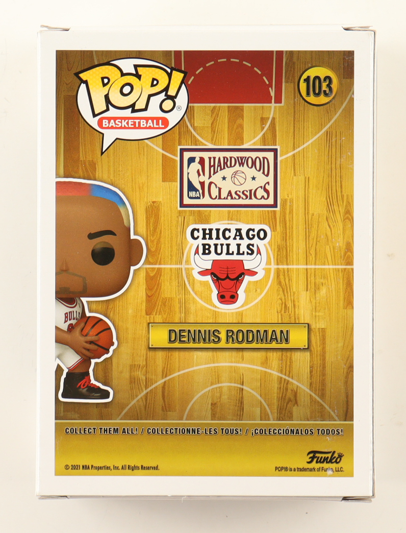 Dennis Rodman Signed "Bulls" #103 Funko Pop! Vinyl Figure (Beckett) at PristineAuction.com Dennis Rodman Signed "Bulls" #103 Funko Pop! Vinyl Figure (Beckett) at PristineAuction.com