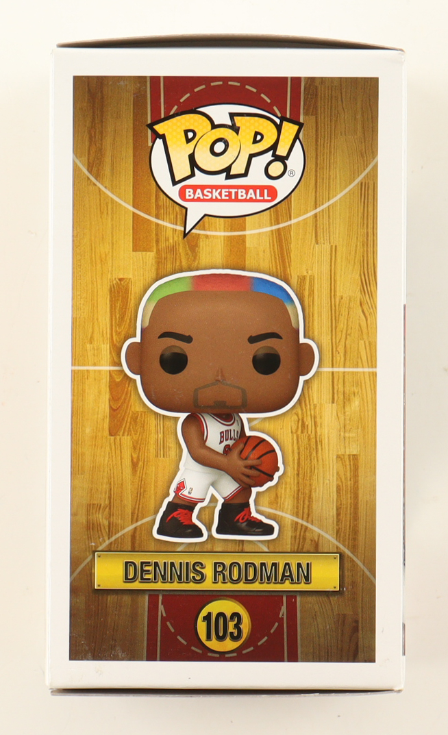 Dennis Rodman Signed "Bulls" #103 Funko Pop! Vinyl Figure (Beckett) at PristineAuction.com Dennis Rodman Signed "Bulls" #103 Funko Pop! Vinyl Figure (Beckett) at PristineAuction.com