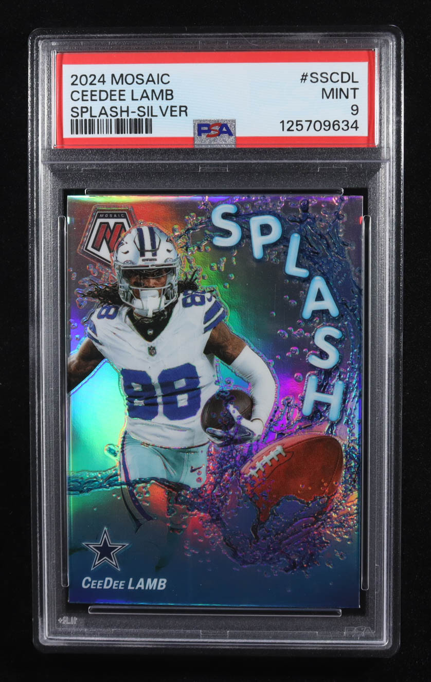 CeeDee Lamb 2024 Panini Mosaic Splash Silver #SSCDL (PSA 9) at PristineAuction.com CeeDee Lamb 2024 Panini Mosaic Splash Silver #SSCDL (PSA 9) at PristineAuction.com