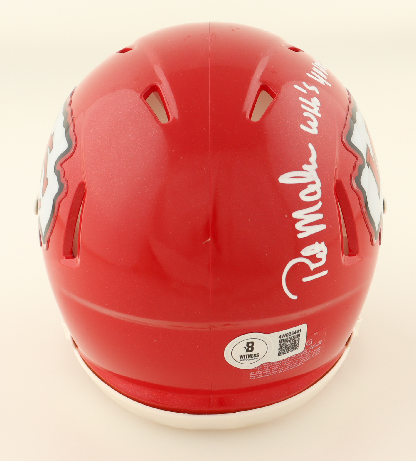 Patrick Mahomes Sr. Signed Chiefs Speed Mini Helmet Inscribed "Who's Your Daddy?" (Beckett) at PristineAuction.com Patrick Mahomes Sr. Signed Chiefs Speed Mini Helmet Inscribed "Who's Your Daddy?" (Beckett) at PristineAuction.com