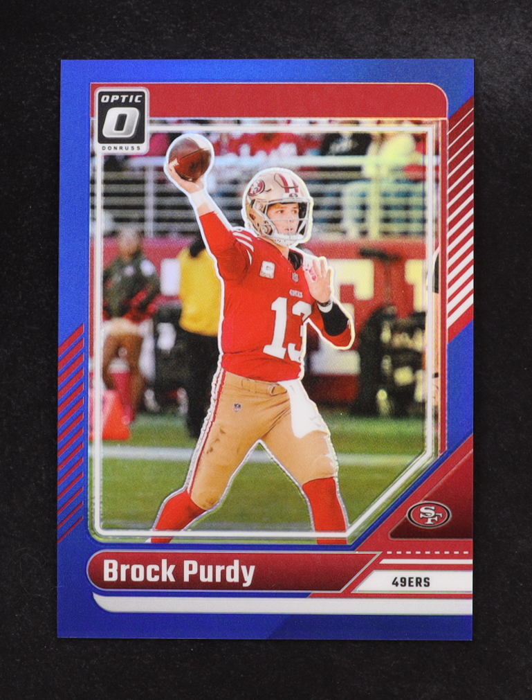 Brock Purdy 2024 Panini Donruss Optic Blue Prizm #170 #162/199 at PristineAuction.com Brock Purdy 2024 Panini Donruss Optic Blue Prizm #170 #162/199 at PristineAuction.com