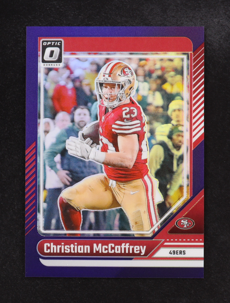 Christian McCaffrey 2024 Panini Donruss Optic Blue Prizm #171 #03/60 at PristineAuction.com Christian McCaffrey 2024 Panini Donruss Optic Blue Prizm #171 #03/60 at PristineAuction.com