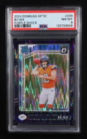 Bo Nix 2024 Donruss Optic Purple Shock #209  RR (PSA 8) at PristineAuction.com