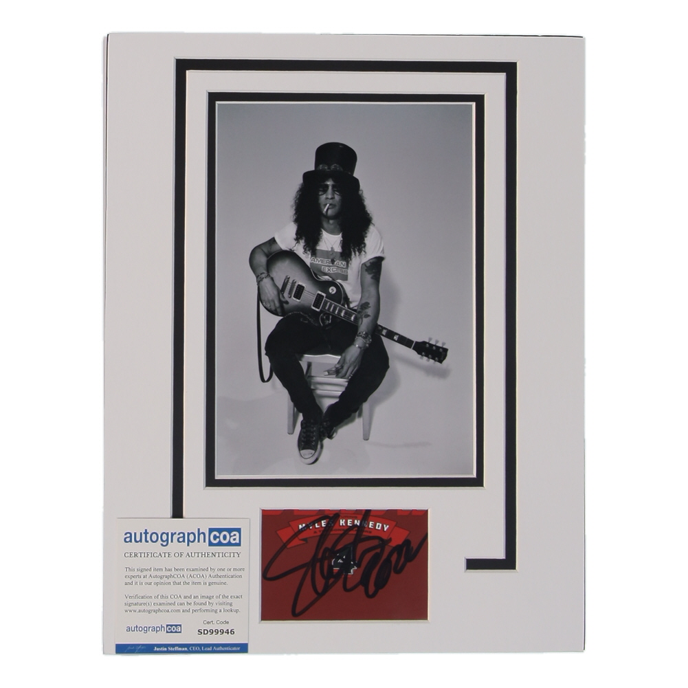 Slash Signed Custom Matted Cut Display (AutographCOA) at PristineAuction.com Slash Signed Custom Matted Cut Display (AutographCOA) at PristineAuction.com
