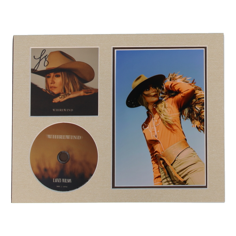 Lainey Wilson Signed "Whirlwind" Custom Matted CD Display (AutographCOA) at PristineAuction.com Lainey Wilson Signed "Whirlwind" Custom Matted CD Display (AutographCOA) at PristineAuction.com