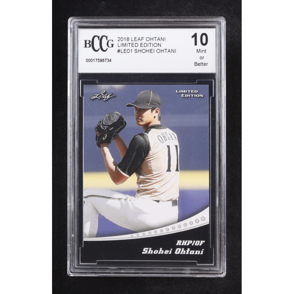 Shohei Ohtani 2018 Leaf Ohtani Limited Edition #LE01 RC (BCCG 10) at PristineAuction.com